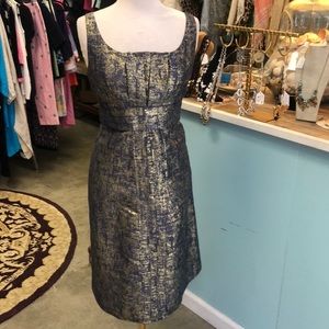 MOSCHINO Grey and Gold Lame’ Dress Size Large